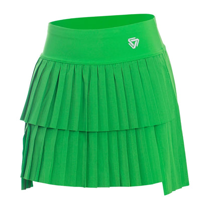 Women Sports Mini Pleated Skirt Golf Tennis Skirts High Waist Double Layer Gym Fitness Running Yoga Athletic Workout Skort
