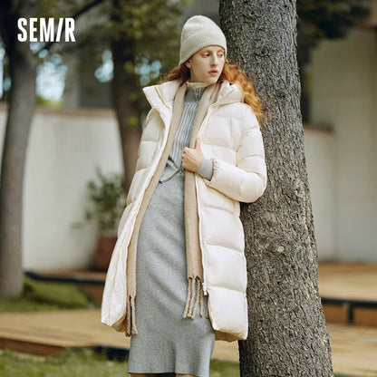 Women Down Jacket - Lightweight Waterproof Winter Coat With Self Heating Lining & Hood