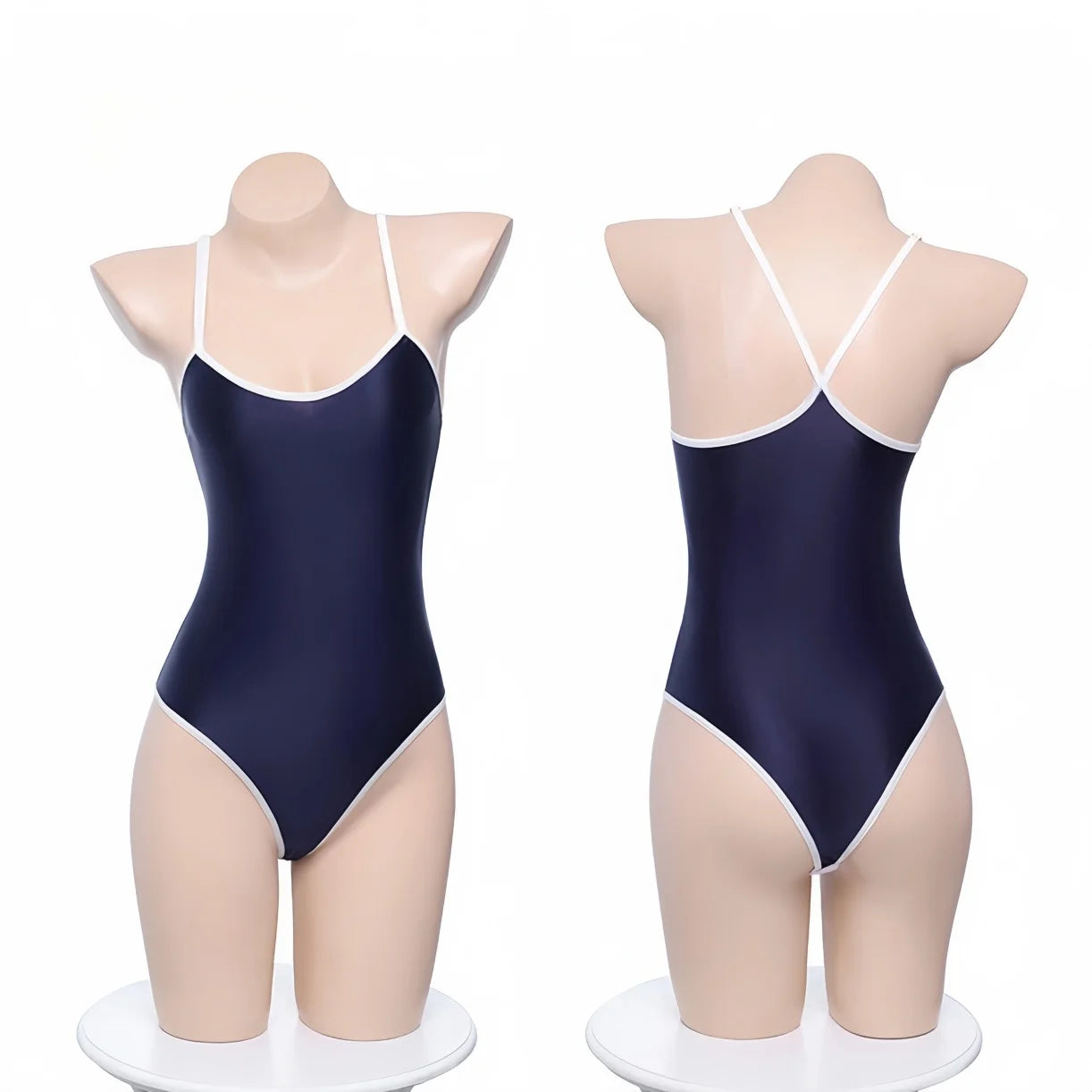 NEW S-XXL Japanese Style Womens One-Piece Swimsuit Plus Size blue Swimwear,Sexy Bathing Suit Wear for summer swim Beach Pool