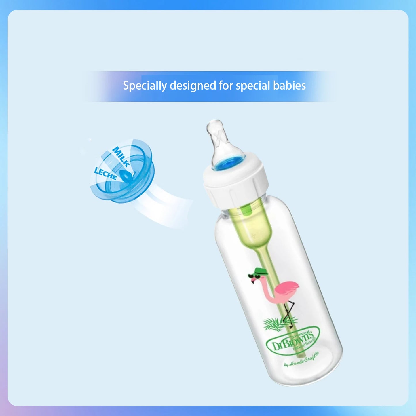 Dr. Brown's newborn baby bottle with valve / anti-colic /250ML PP bottle /250ML Glass bottle/Special bottles for hare-lip babies