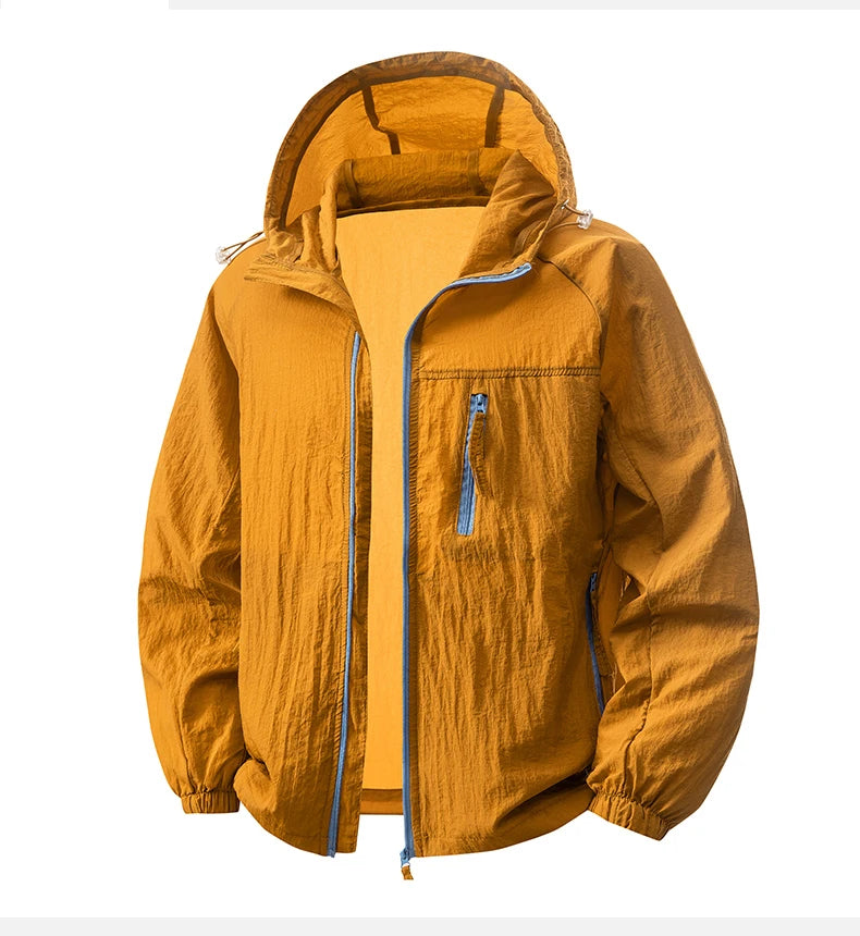 LNGXO Women's Men's Sun Protective Jackets Camping Mountaineering Hiking Outdoor Sports Windbreaker Summer Lightweight Coat