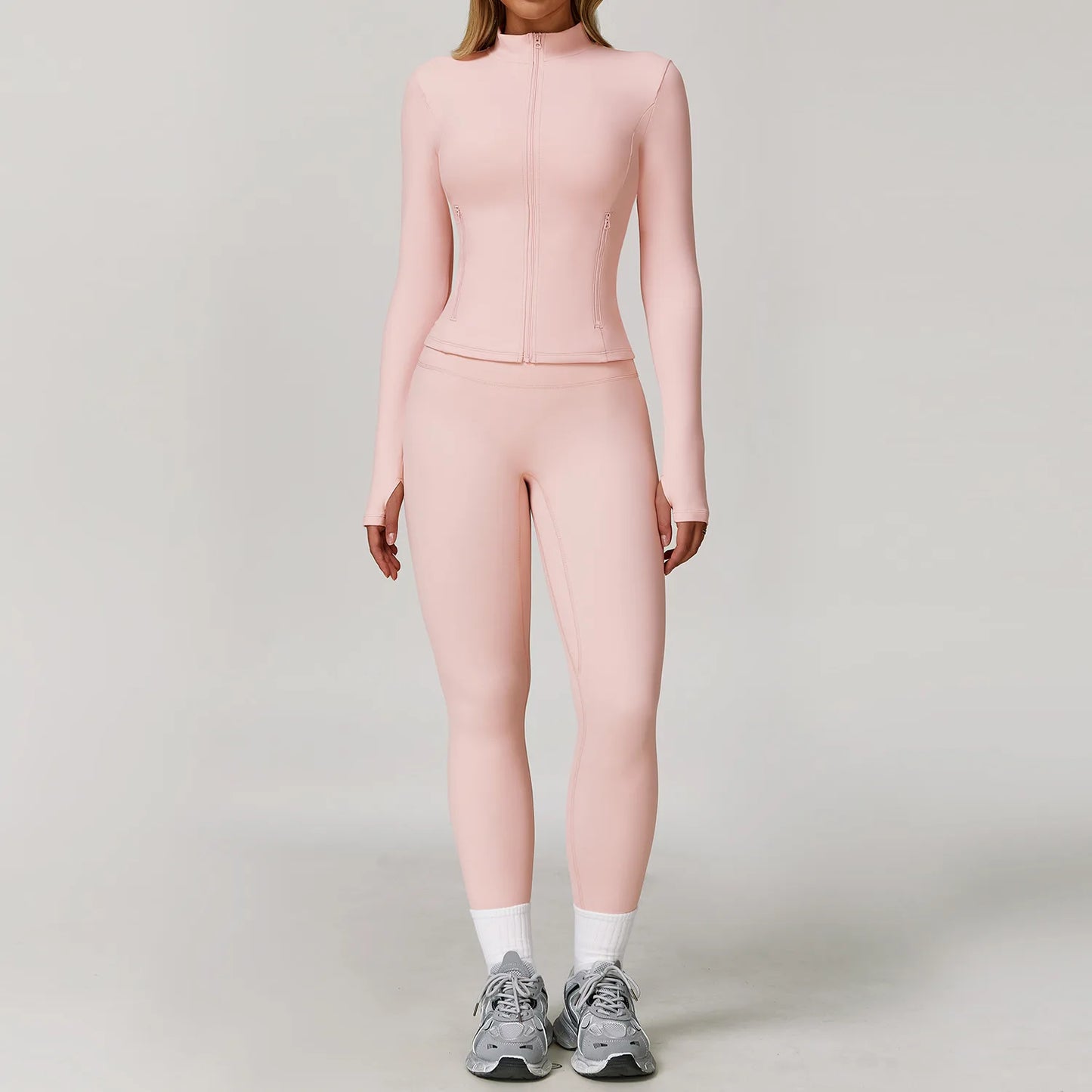 Women Yoga Sports Set - Running Fitness Outfit with Super Elastic, Breathable Gym Tracksuit
