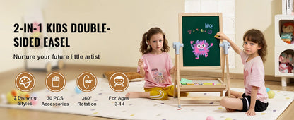 SucceBuy Standing Magnetic Drawing Board WordPad Art Easel with Painting Accessories Children Educational Toys for Kids Boy Girl