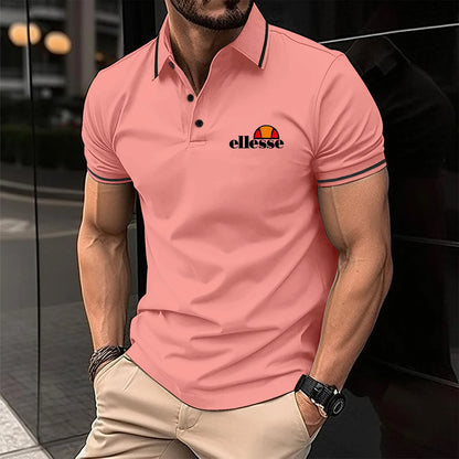 Men's Short-sleeved Polo Shirt Casual 3D Printed Design Stripes Pattern Summer men Polyester Sports Polo Shirt Men's Clothing
