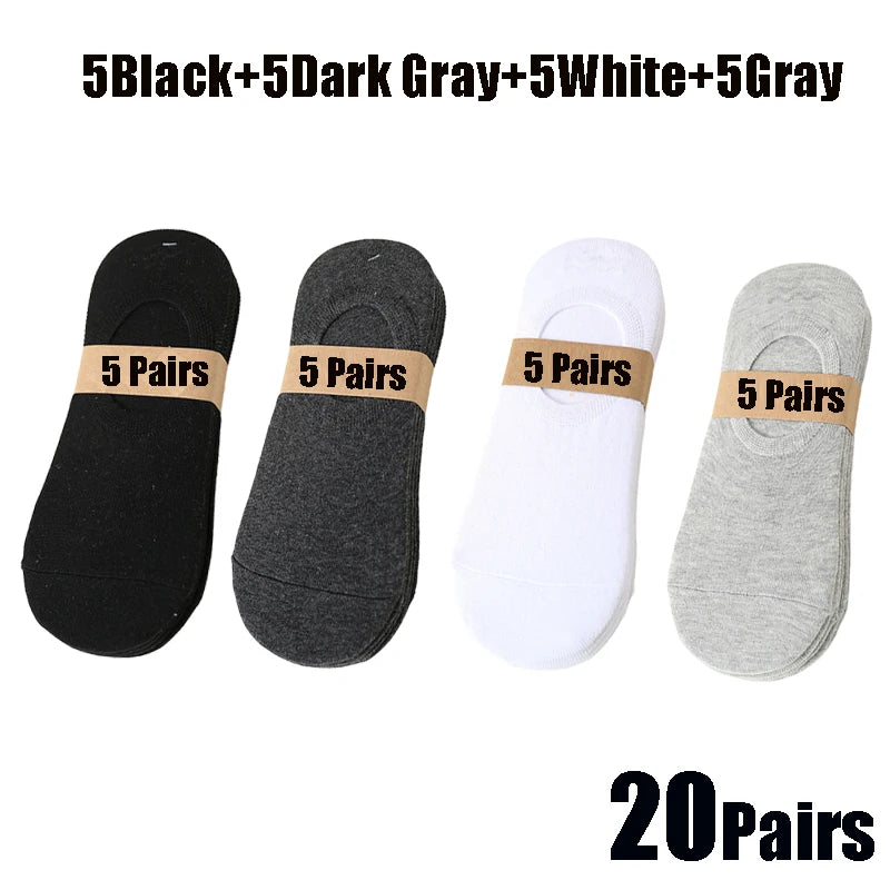 Invisible Boat Socks - Breathable No Show Socks For Men & Women, Soft Cotton Casual Plain