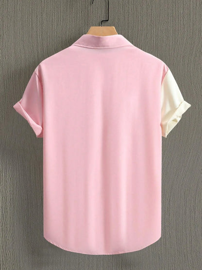 The new men's short-sleeved shirt for summer 2025 features a casual fashionable comfortable and soft 3D pattern print