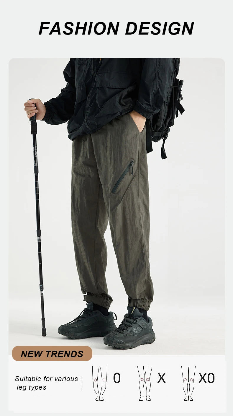 CHRLCK Men's Water-repellenHiking Pants Quick Drying Fashion Cargo Pants Breathable Trousers Fishing Camping Outdoor Sport Pants