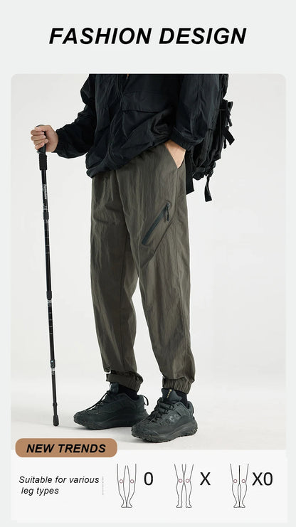 CHRLCK Men's Water-repellenHiking Pants Quick Drying Fashion Cargo Pants Breathable Trousers Fishing Camping Outdoor Sport Pants