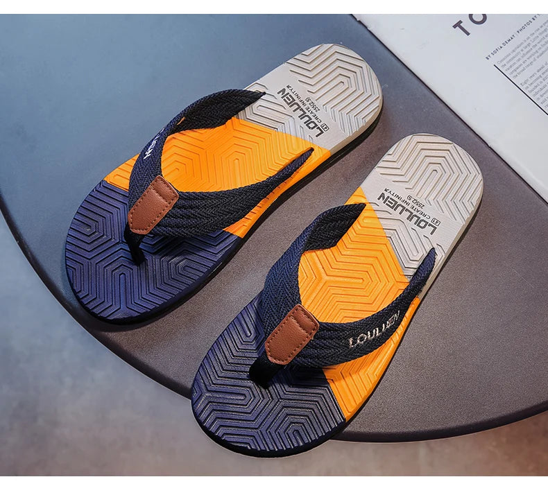 Fashion Men Light Flip Flops Slides Summer Anti-skid Man Slippers Outdoor Beach Male Sandals Household Slides for Men