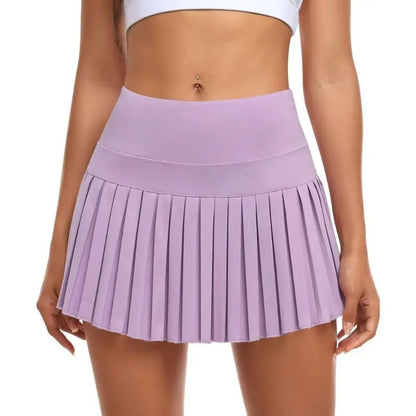 Summer Candy Color Running Shorts Side Pocket False 2 Pieces Tennis Mini Skirt Cooling Quick Dry Breathable Yoga Skirt Women