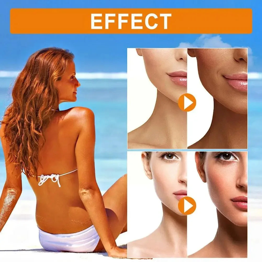 Tanning Cream Face Body Long Lasting Bronzer Skin Tanner Suntan Protect Radiation Nourishing Natural Self-Tanning Lotion