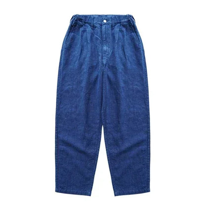 Sauce Zhan Men Pants Ramie Pants Men Summer Breathable Casual Pants Ankle-length Loose Fit Taper Leg