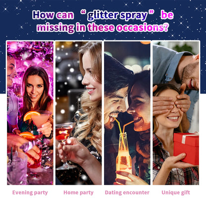 Makeup Glitter Spray Instantly Enhancing Radiance Emit Charming Radiance Quick Drying Brightening Waterproof Party Glitter Spray