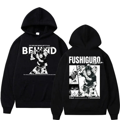 Anime Jujutsu Kaisen Fushiguro Toji Retro Hoodies Men's Harajuku Vintage Manga Long Sleeve Fleece Loose Fashion Casual Tracksuit