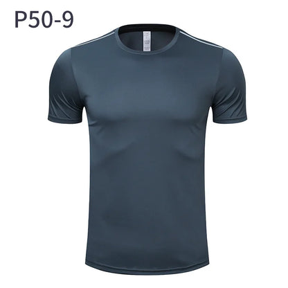Men Women Quick Dry Short Sleeve Sport T Shirt Gym Jerseys Fitness Shirt Trainer Running T-Shirt Teenager Breathable Sportswears