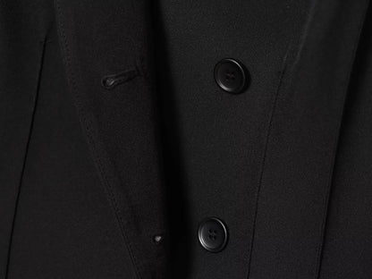 Women's Casual Blazer - Autumn Long Sleeve V Neck Double Breasted Jacket With Pockets