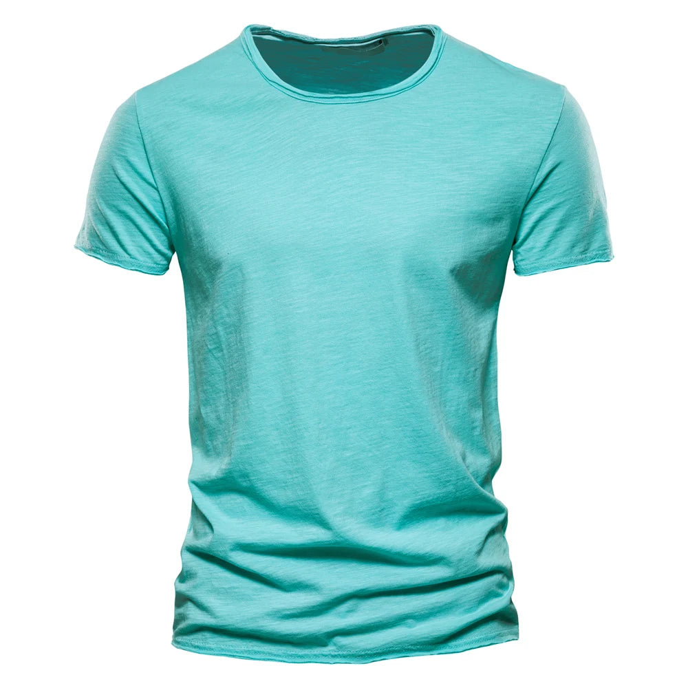 Quality 100% Cotton Men T-shirt Fashion Cut Design Slim Fit Soild Men's t-shirt Tops Tees Brasil Short Sleeve T Shirt For Men