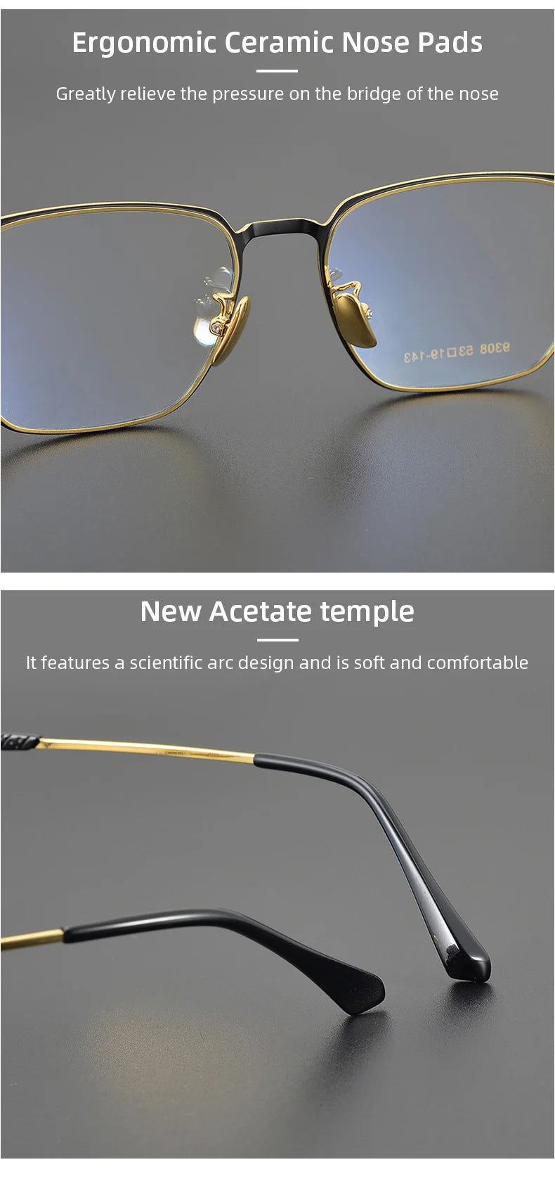 Titanium Reading Glasses - Ultralight Square Frame With Photochromic Lenses