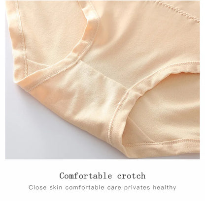 6pcs Women's Panties High Waist Underwear Large Size Fashion Girls Briefs Plus Size Breathable Lace Panty Female Lingerie
