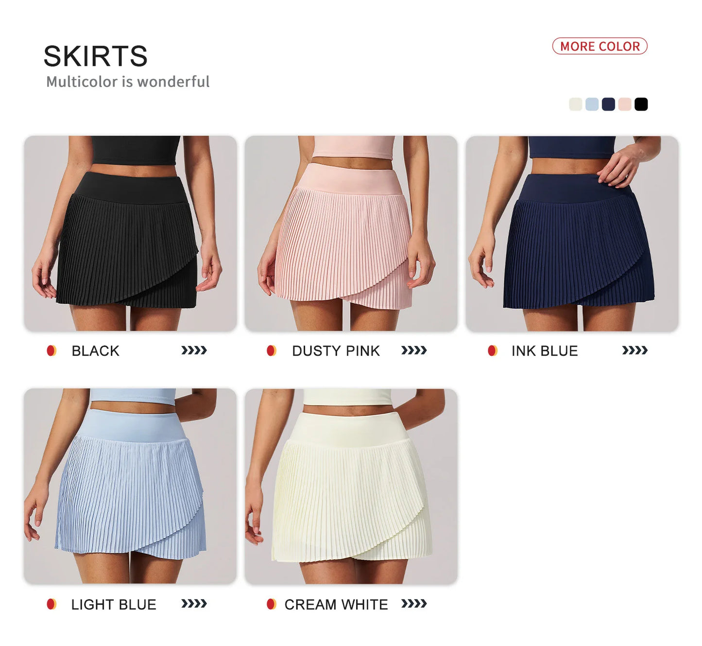 SOISOU Nylon Women Two Pieces Yoga Set Ribbed V-Neck Gym Top Sport Tennis Skirt 2pcs Suit Sportswear Workout Clothes 5 Colors