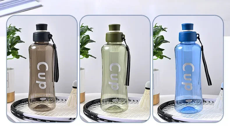 1500ML Water Bottle Motivational Sport Water Bottle Leakproof Bottles Drinking Outdoor Travel Gym Fitness Jugs for Bottle