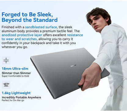 Blackview AceBook Laptop - 16 Inch Windows 11 Notebook, 16GB RAM, 512GB SSD, IPS Display