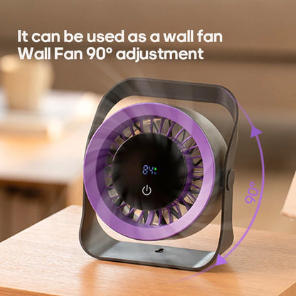Kinscoter 4000mAh Rechargeable Wall Fan 100 Speed Adjustable Portable Desk Fan Air Cooling Fan with Remote Control for Outdoor