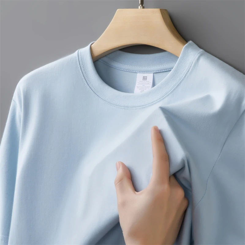 Men's Oversized T-Shirt - Cotton Round Neck Summer Casual Tee | Breathable Short Sleeve