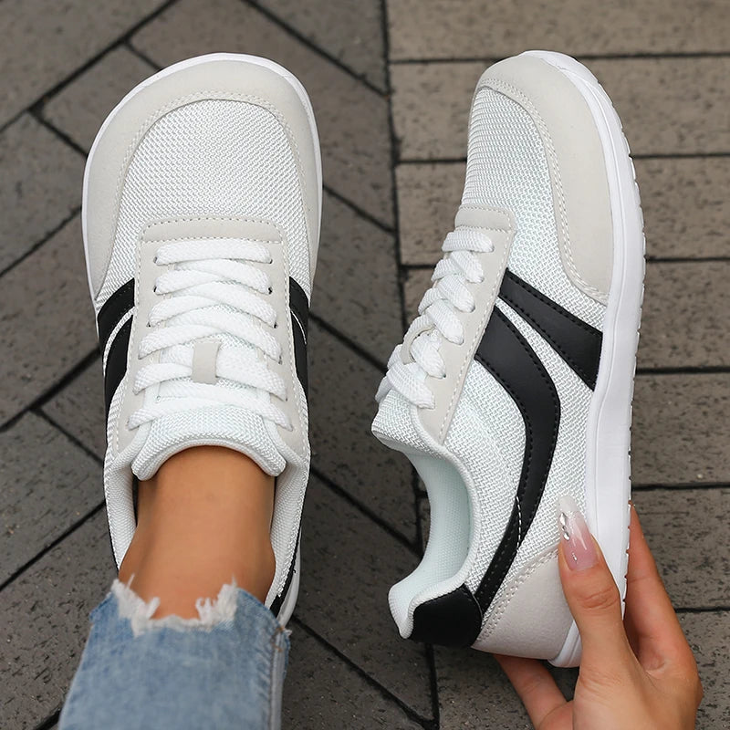 Women's Wide Toe Shoes Sneakers Barefoot Casual Wide Last Fashionable Canvas Black Flat Board Shoes Breathable Mesh Men's Shoes