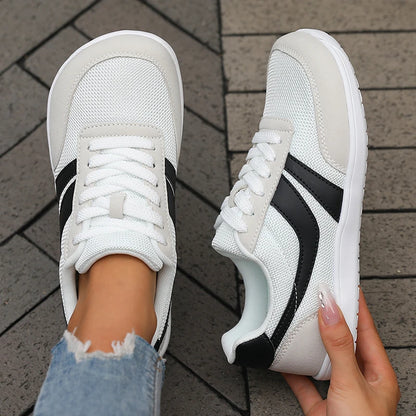 Women's Wide Toe Shoes Sneakers Barefoot Casual Wide Last Fashionable Canvas Black Flat Board Shoes Breathable Mesh Men's Shoes
