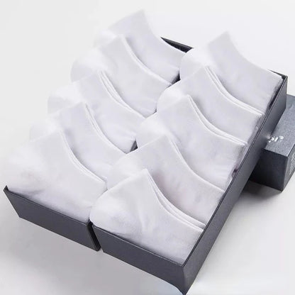 10pairs / Low Black And White Gray Cotton Socks Men's Socks Breathable Sports Socks Men's Short Socks Women's Socks EU37-44