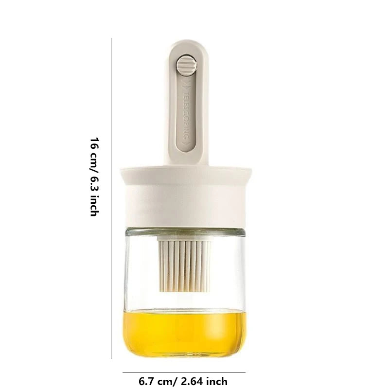 Silicone Basting Brush & Oil Bottle Set – BPA-Free Heat-Resistant