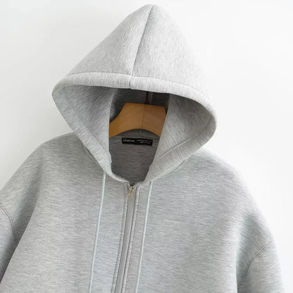 HXAO Grey Women's Outerwears Bomber Varsity Jacket Coat 2024 Spring Autumn Ladies Fashion Casual Long Sleeve Black Jackets