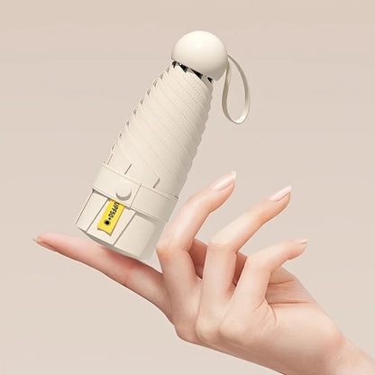 Compact Travel Mini Umbrella Uv Protection Capsule Umbrella 5 Fold Ultra Lightweight Sunshade Umbrellas Protable Manual