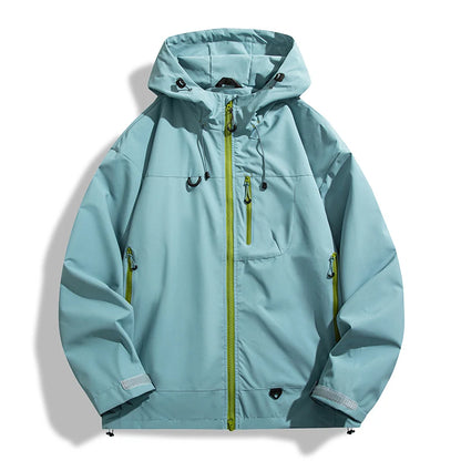 Waterproof Windbreaker Jacket – Lightweight Unisex Hiking Coat With Adjustable Storm Hood