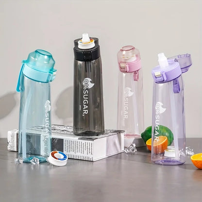Air Flavored Water Bottle Scent Up Water Cup Sports Water Bottle For Outdoor Fitness Fashion Water Cup With Straw Flavor Pods