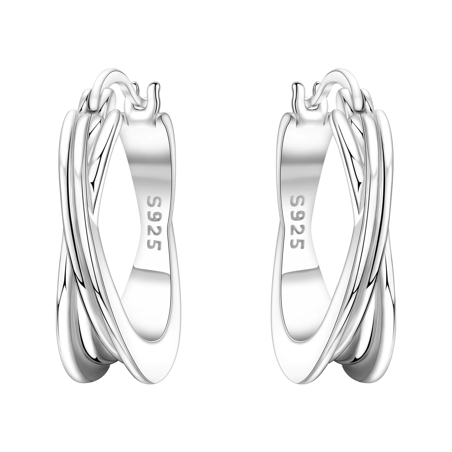 Orstarry S925 Sterling Silver Square Chain With Stone Inlaid Earrings Hoop Earrings For Women Jewelry Original Party Trendy Gift
