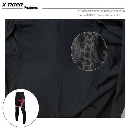 X-TIGER Women Cycling Pants MTB Bike Cycling Trousers Anti-sweat Anti-shock 5D Anti-Slip Padded Gel Racing Bicycle Sport Pants