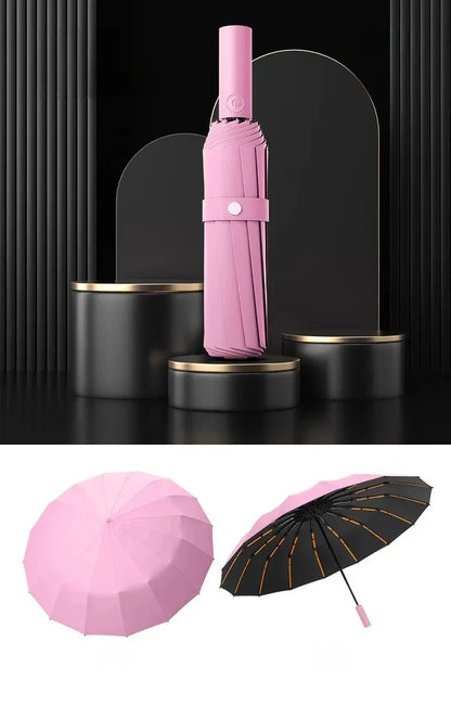 Stormproof Windproof Automatic Folding Rain Umbrella for Men, Large Strong Reinforced 288 Bone, Sun UV UPF50+ Parasol