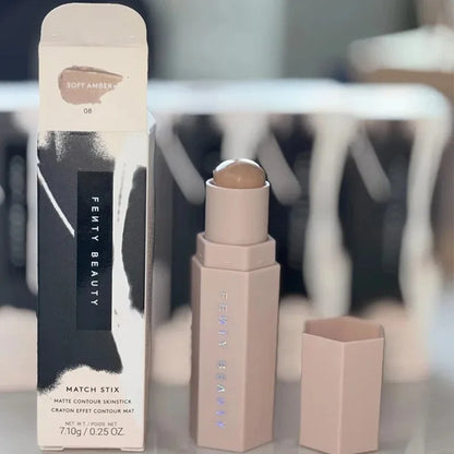 Fenty Beauty Makeup Suit Lip Gloss High Gloss Matt Powder Contour Stick and Setting Loose Powder Lady Lasting Natural Makeup