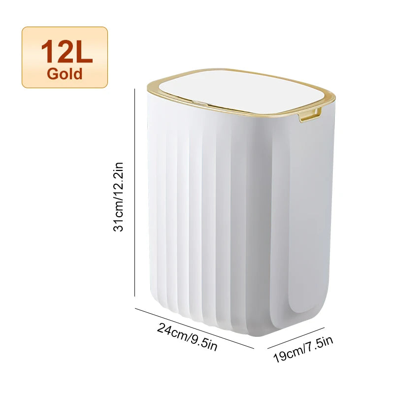 Smart Home Automatic Sensor Trash Can - Waterproof Kitchen Bathroom Wastebasket