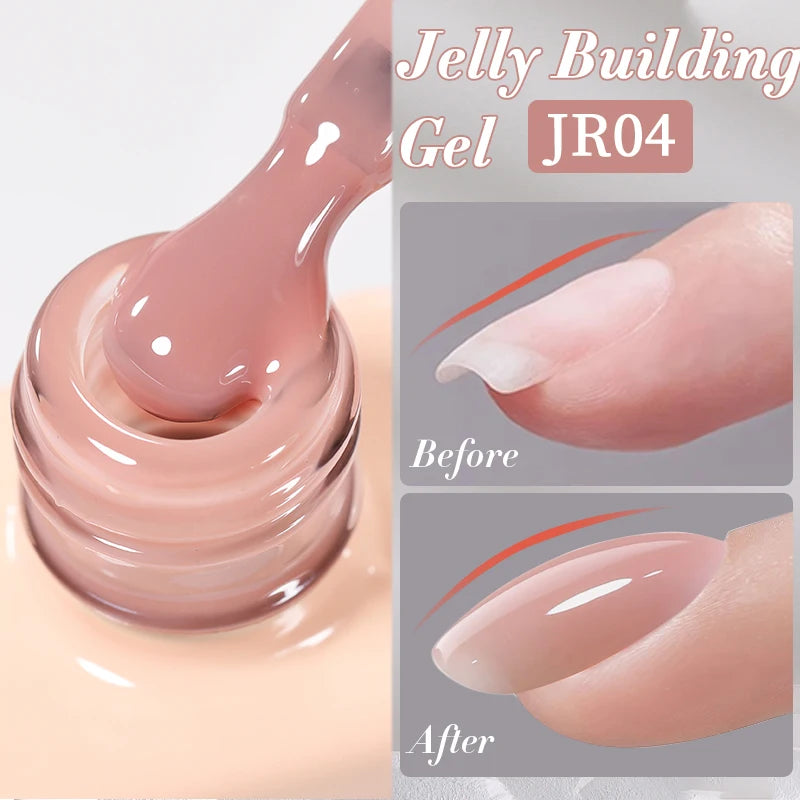 Nude Crystal Rubber Base Gel - 7ml Semi-Permanent Soak Off UV LED Nail Varnish
