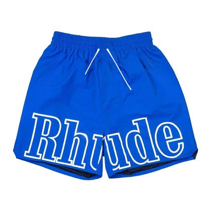 High Street Trend Rhude Casual Shorts Hip-hop Men Women Loose Breathable Quick Drying Mesh Sports Shorts