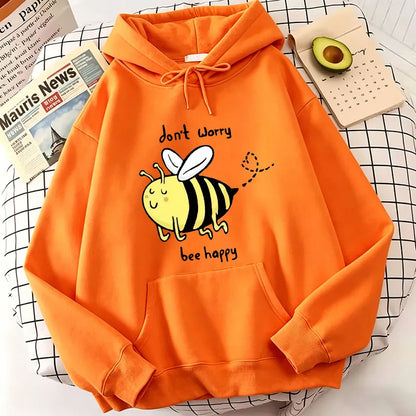Kawaii Bee Print Hoodies Spring Autumn Winter Casual Hoodies Sweatshirts Men Women Tops Gothic Hoodie Sweatshirt