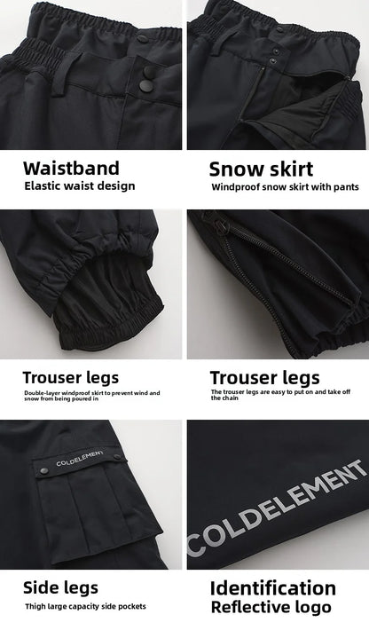 Hard Shell Ski Jacket – Waterproof 3 Layer Durable Winter Coat for Snowboarding Women