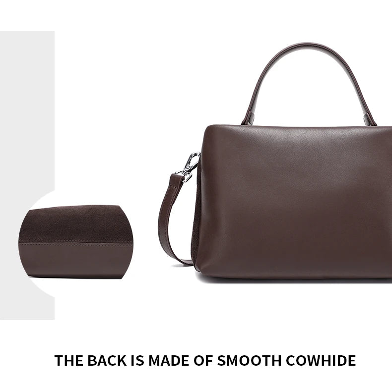 Genuine Leather Crossbody - Women's Soft Leather Messenger Bag With Zipper Closure