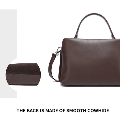 Genuine Leather Crossbody - Women's Soft Leather Messenger Bag With Zipper Closure