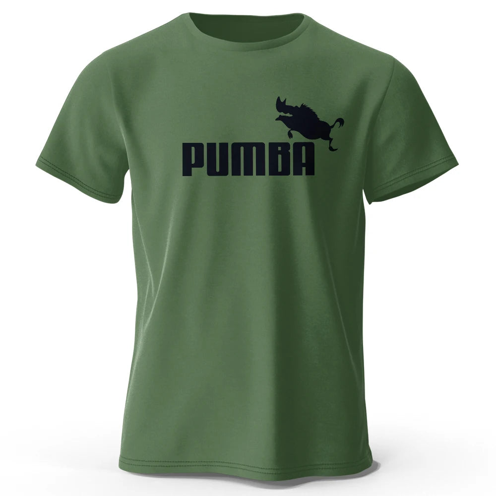 Men's Graphic T-Shirt - Pumba Print Cotton Tee | Breathable Short Sleeve Summer Top