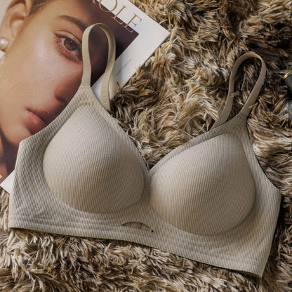 Seamless Push Up Bra - Wire Free Sports Bra Women | Breathable, Comfortable, Thin Cup