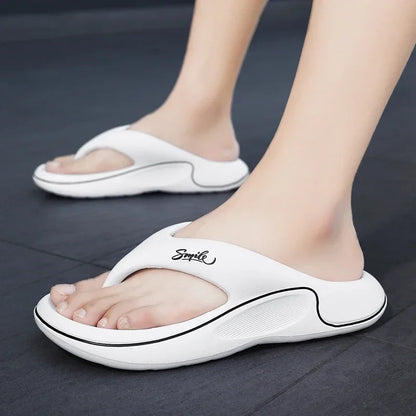 Men Platform Flip Flops Summer Thick Soft Sole EVA Slippers Outdoor Beach Sandals Anti-Slip Cloud Cushion Bathroom Slides Shoes